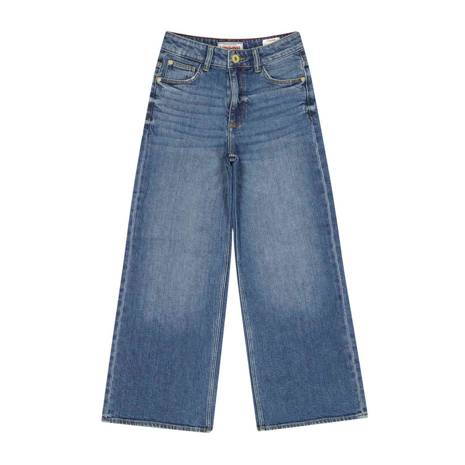 5-Pocket-Jeans Mädchen Wide Leg Jeans aus Baumwolle mit Stretchanteil