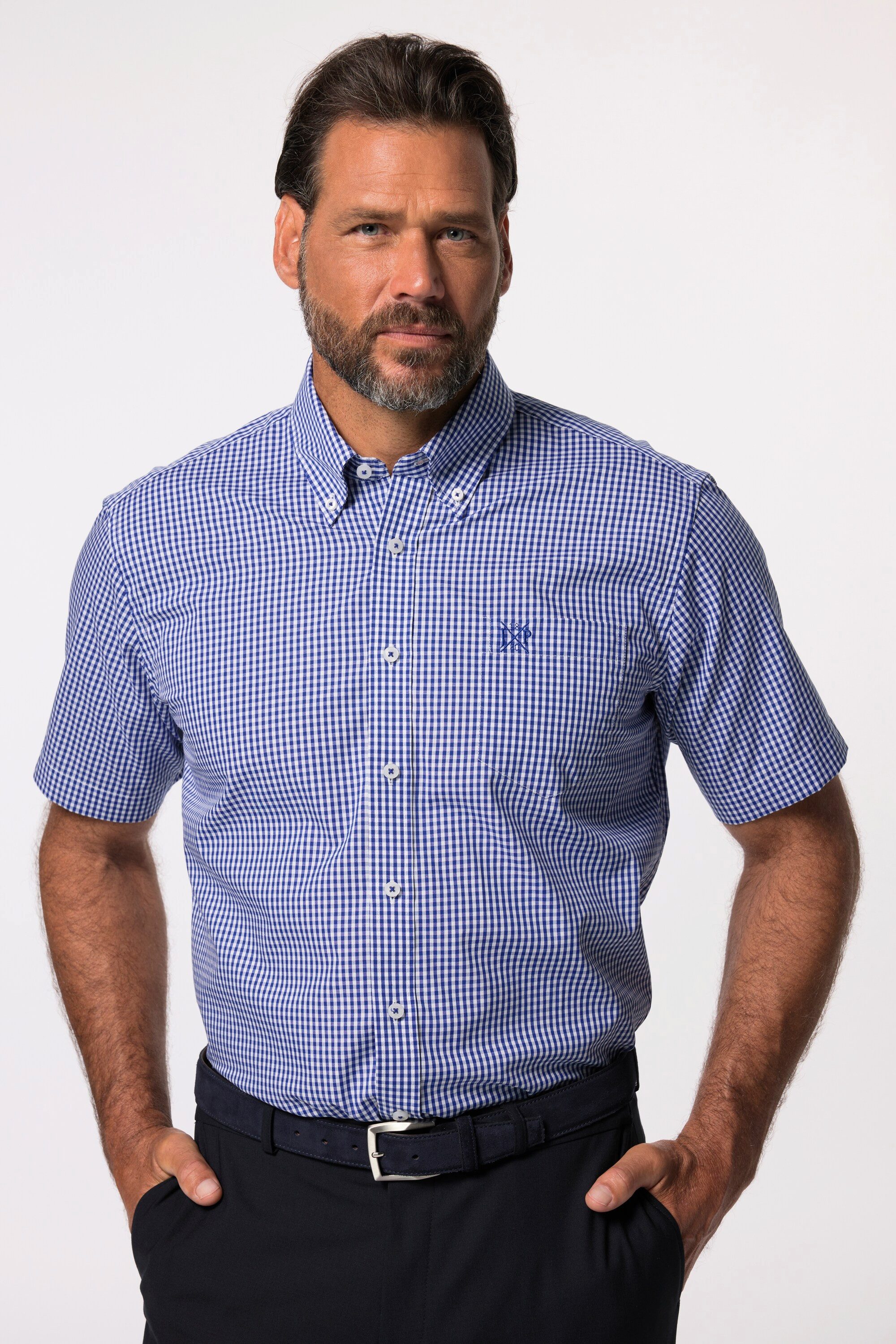 JP1880 Kurzarmhemd Hemd Business Halbarm Vichy-Karo bis 8XL EasyCare günstig online kaufen