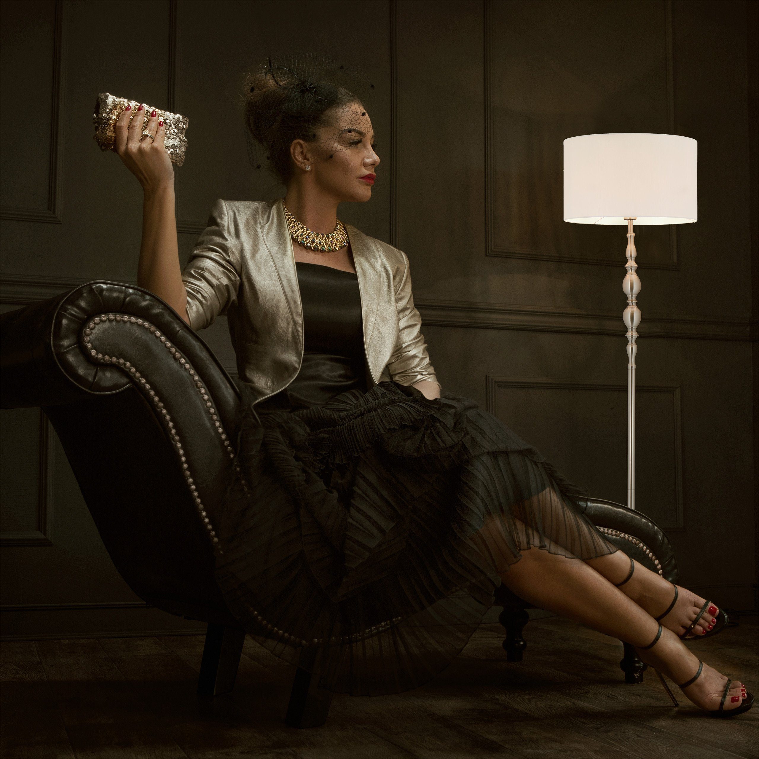 relaxdays Stehlampe Wohnzimmer beige günstig online kaufen