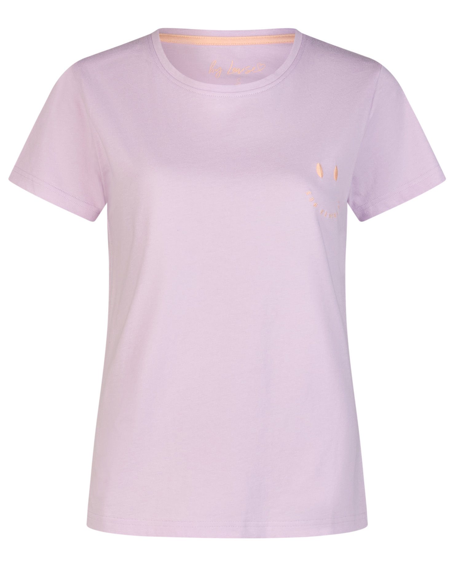 By Louise Pyjamaoberteil Damen Pyjamashirt mit kurzem Arm (1-tlg) Baumwolle