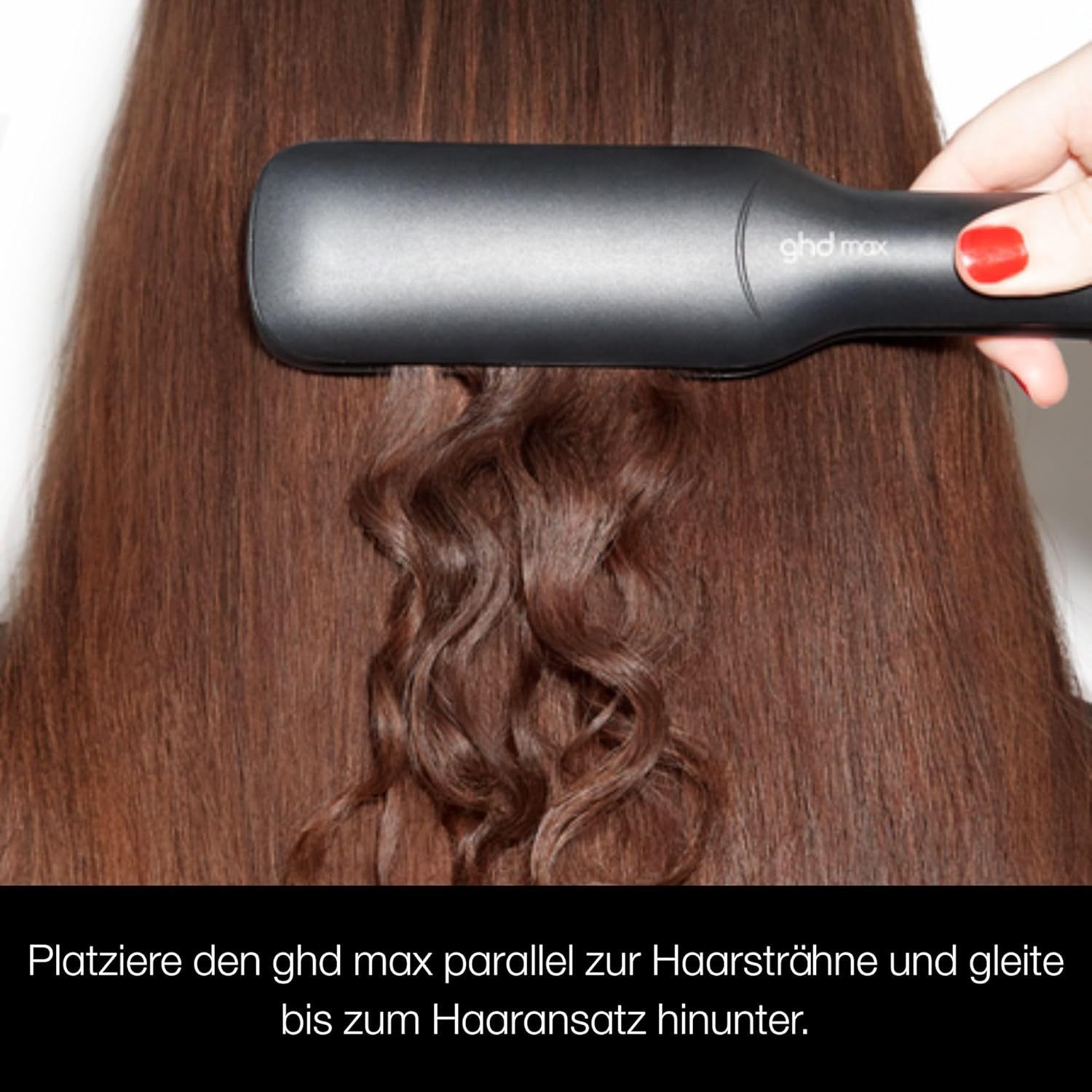 GHD Glätteisen Max breites Glätteisen & Styler, schneller Styling, mehr Glanz, weniger Frizz schwarz