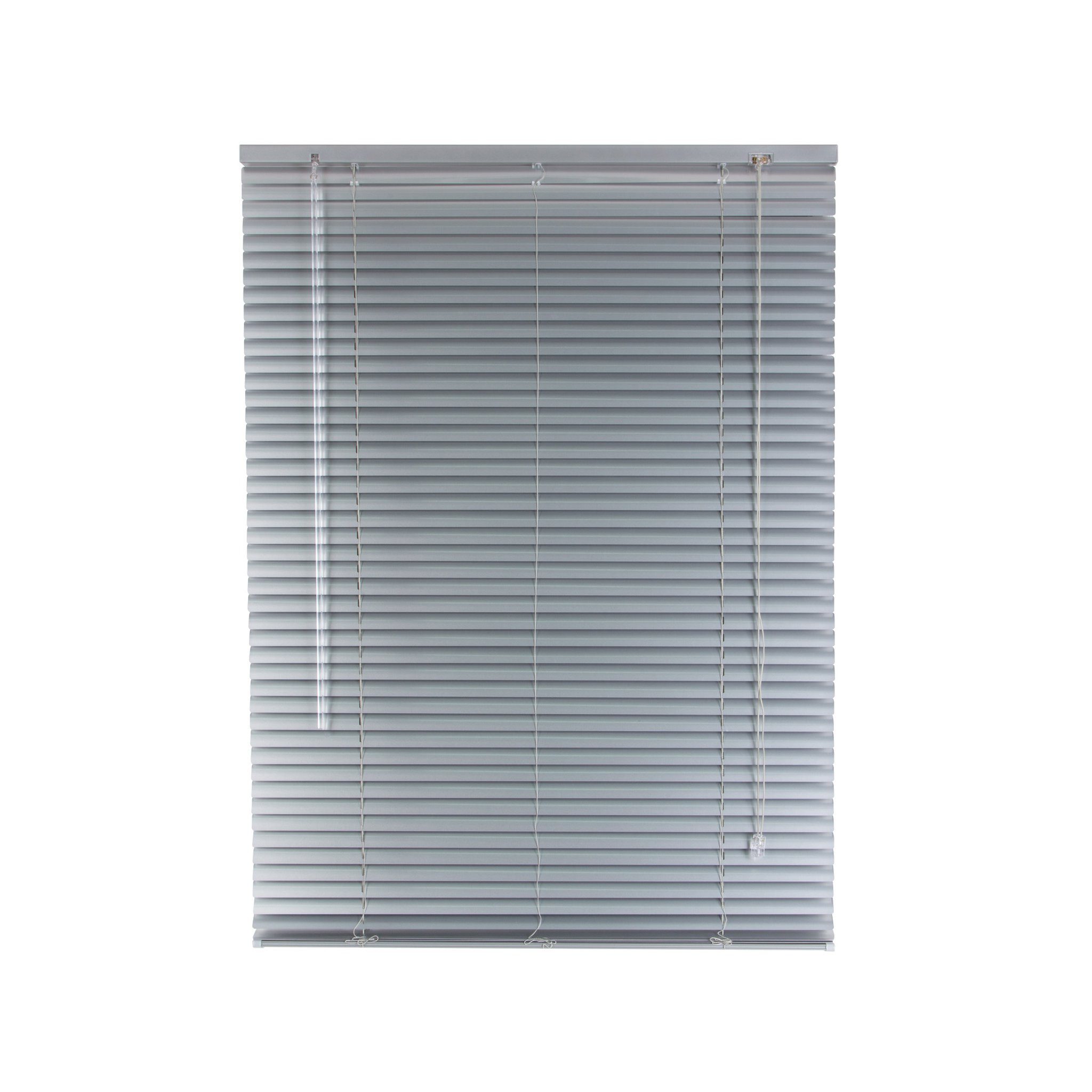 Victoria M. Jalousie Aluminium Jalousie, 40 x 130 cm, silber glänzend, mit Bohrenohne Bohren, freihängend, Sicht- Licht- und Blendschutz, inkl. Klemmclips