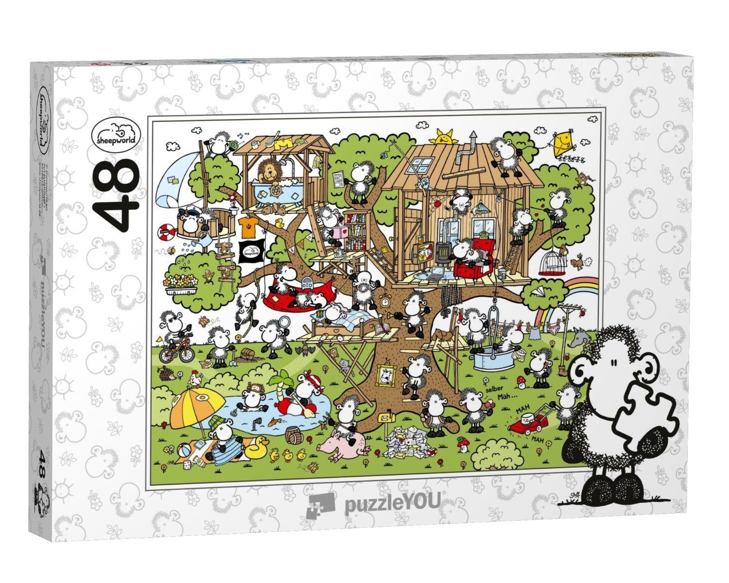 puzzleYOU Puzzle sheepworld – Baumhaus, 48 Puzzleteile, puzzleYOU-Kollektionen 100 Teile, Bestseller