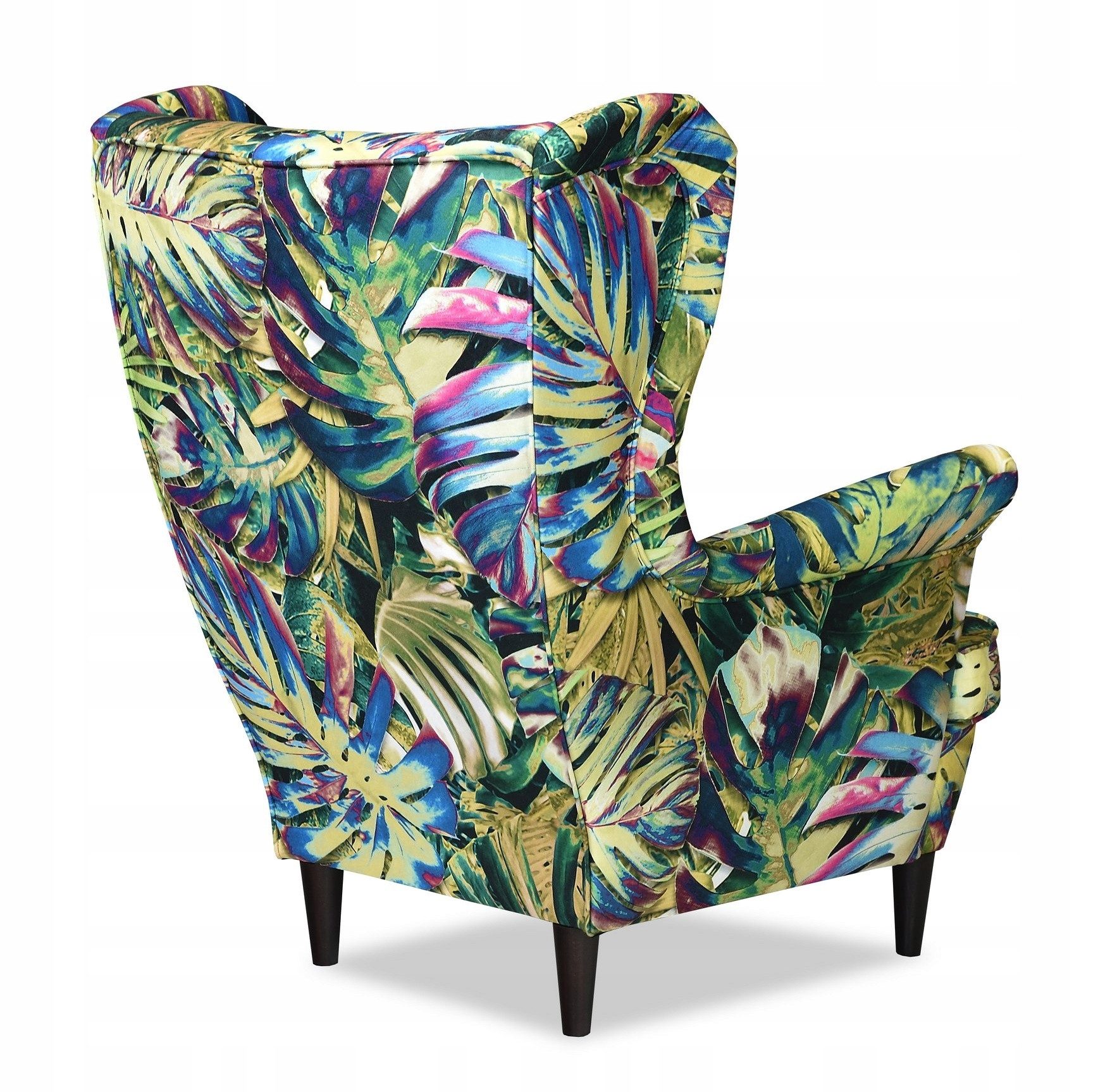 Kaiser Möbel Loungesessel Ohrensessel Sessel mit Fußstütze trendy Blätter (Sessel mit Fußhocker), Inklusive passendem Fußhocker