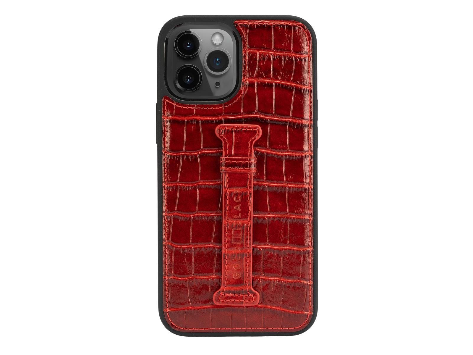 Handyhülle iPhone 12 Pro Max Lederhülle mit Fingerschlaufe 17 cm (6,7 Zoll)