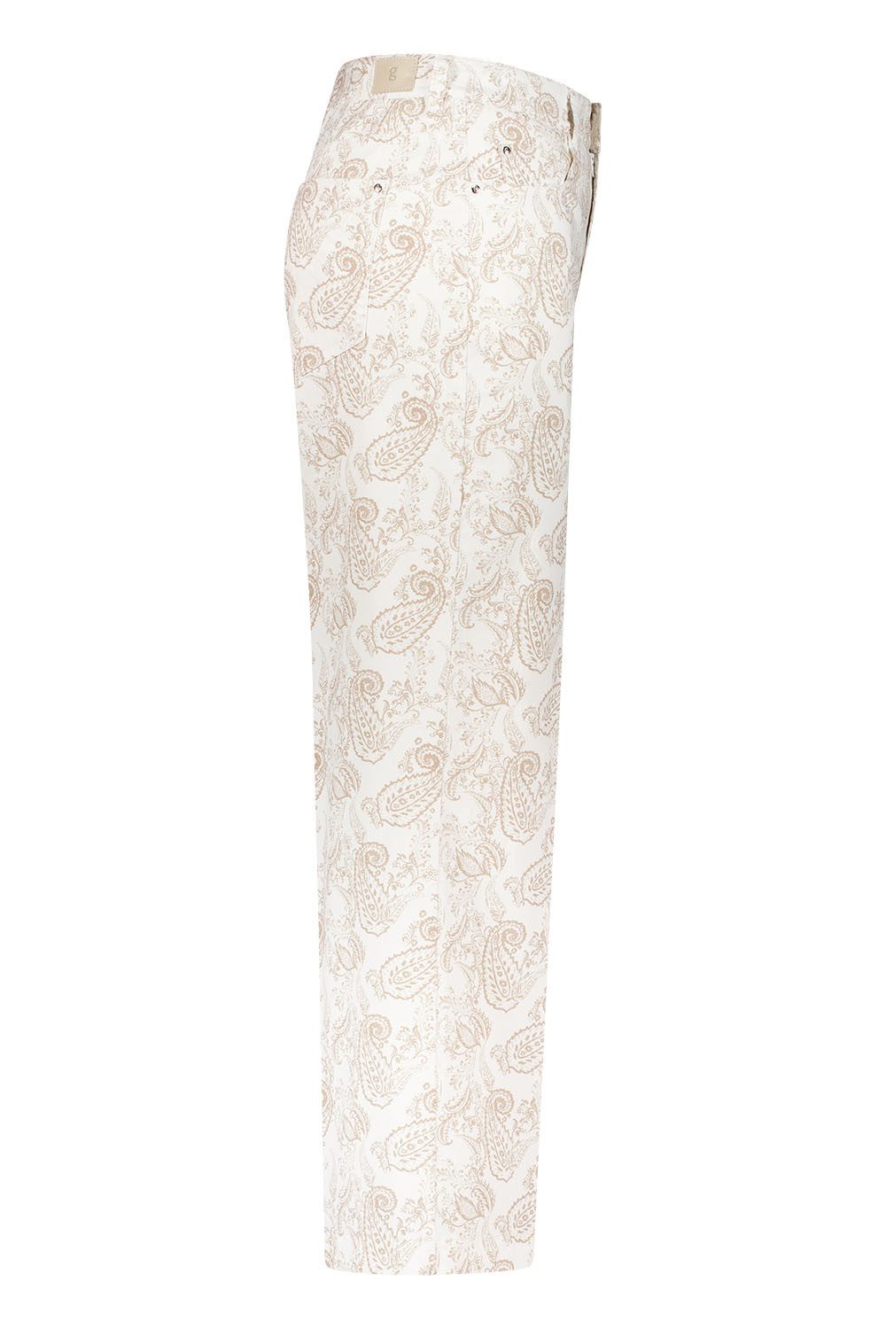 Atelier GARDEUR Loose-fit-Jeans FELIZA6-646631-2014 Culotte braun sand mit Paisley-Print Feminine Fit mit bedrucktem Paisley Muster und Stretch-Baumwolle