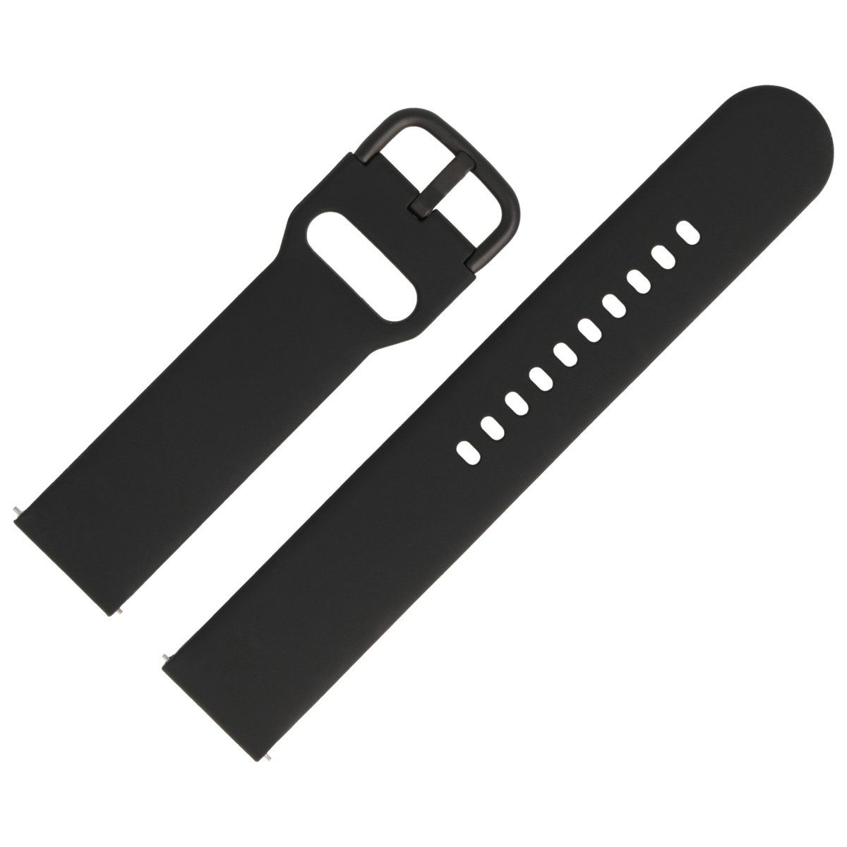 MARBURGER Uhrenarmband 20mm Silikon Fitness Smartwatch XL Extra Lang Schwar günstig online kaufen
