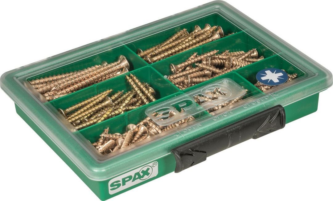 SPAX Holzbauschraube Spax Sortimentskasten 3 x 16, 30 mm 4 x 30, 35, 40