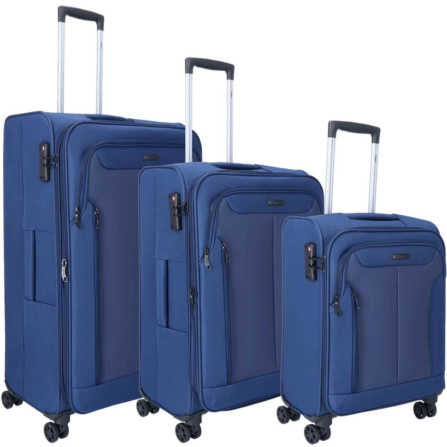 TheTrueC Koffer TheTrueC 3er Kofferset S/M/L Kopenhagen navy, 4 Rollen Rollen