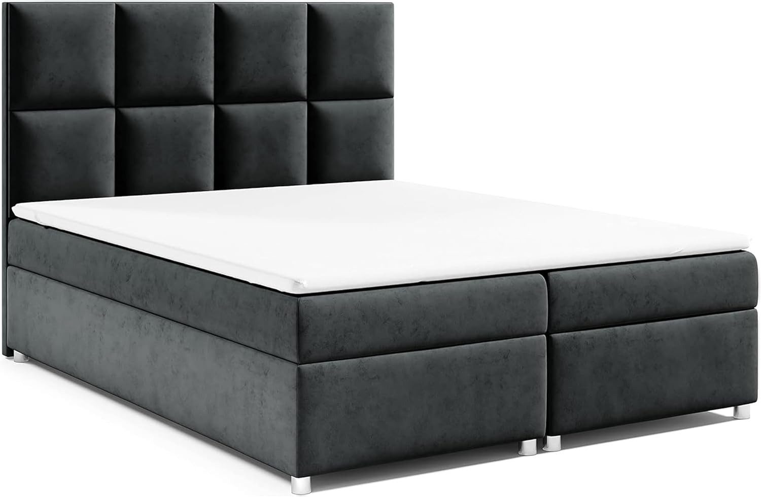 Best for Home Boxspringbett mit Stauraum Doppelbett Trinity K-2 mit 7-Zonen Komfort Topper (Polsterbett Doppelbett Boxbett mit gepolstertes Kopfteil, versch. Größen, 1-St., 140x200 160x200 180x200 200x200 cm), Handwerksqualität, TOP Preis-Leistungs-Verhältnis