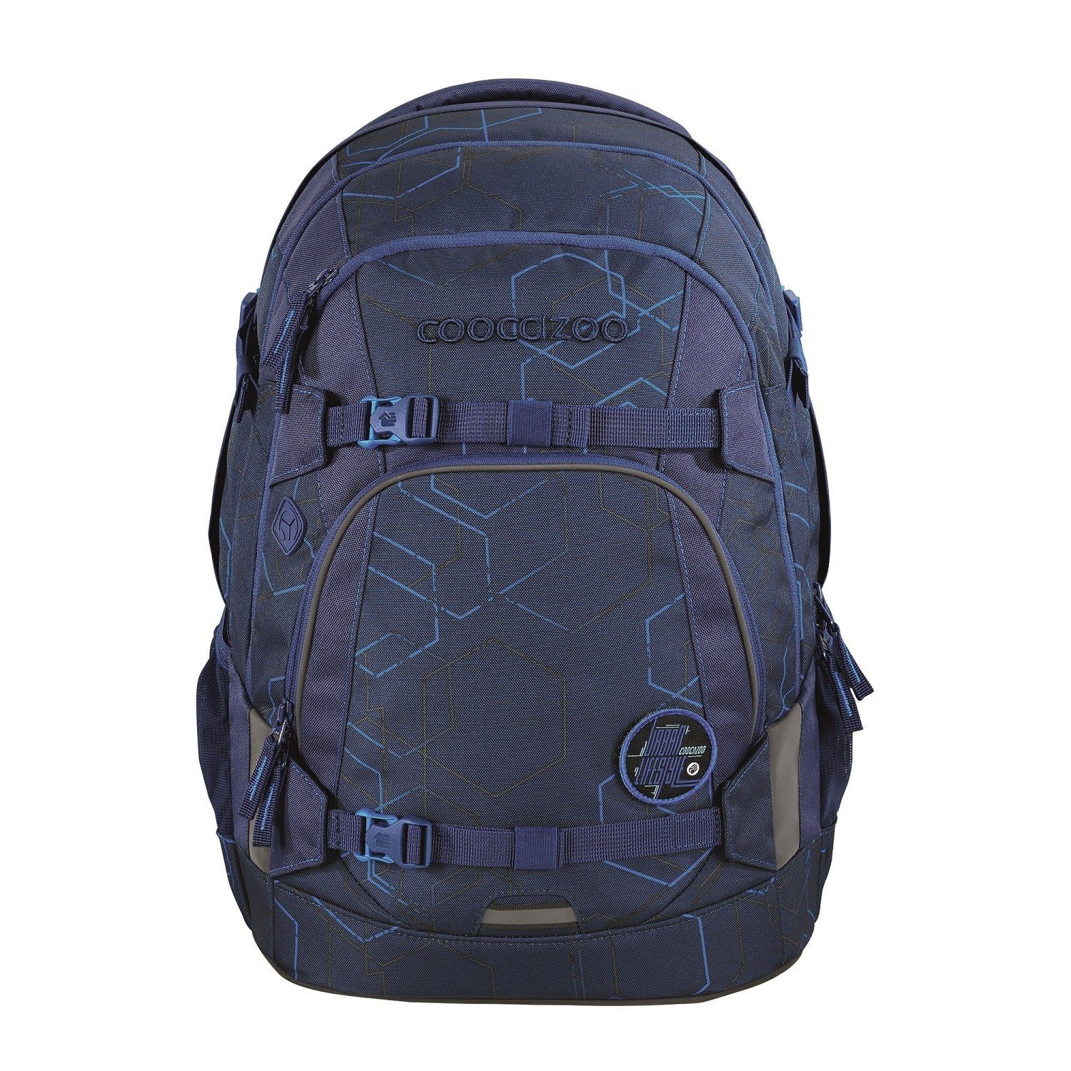 coocazoo Schulranzen Schulrucksack MATE Blue Motion (1 Stück), ergonomisch, reflektiert, Körpergröße: 135 - 180 cm