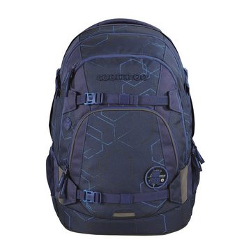 coocazoo Schulranzen Schulrucksack-Set MATE Blue Motion 3-teilig (3 Stück), ergonomisch, reflektiert, Körpergröße: 135 - 180 cm