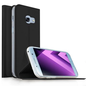 CoolGadget Handyhülle Magnet Case Handy Tasche für Samsung Galaxy A3 2017 4,7 Zoll, Hülle Klapphülle Ultra Slim Flip Cover für Samsung A3 2017 Schutzhülle