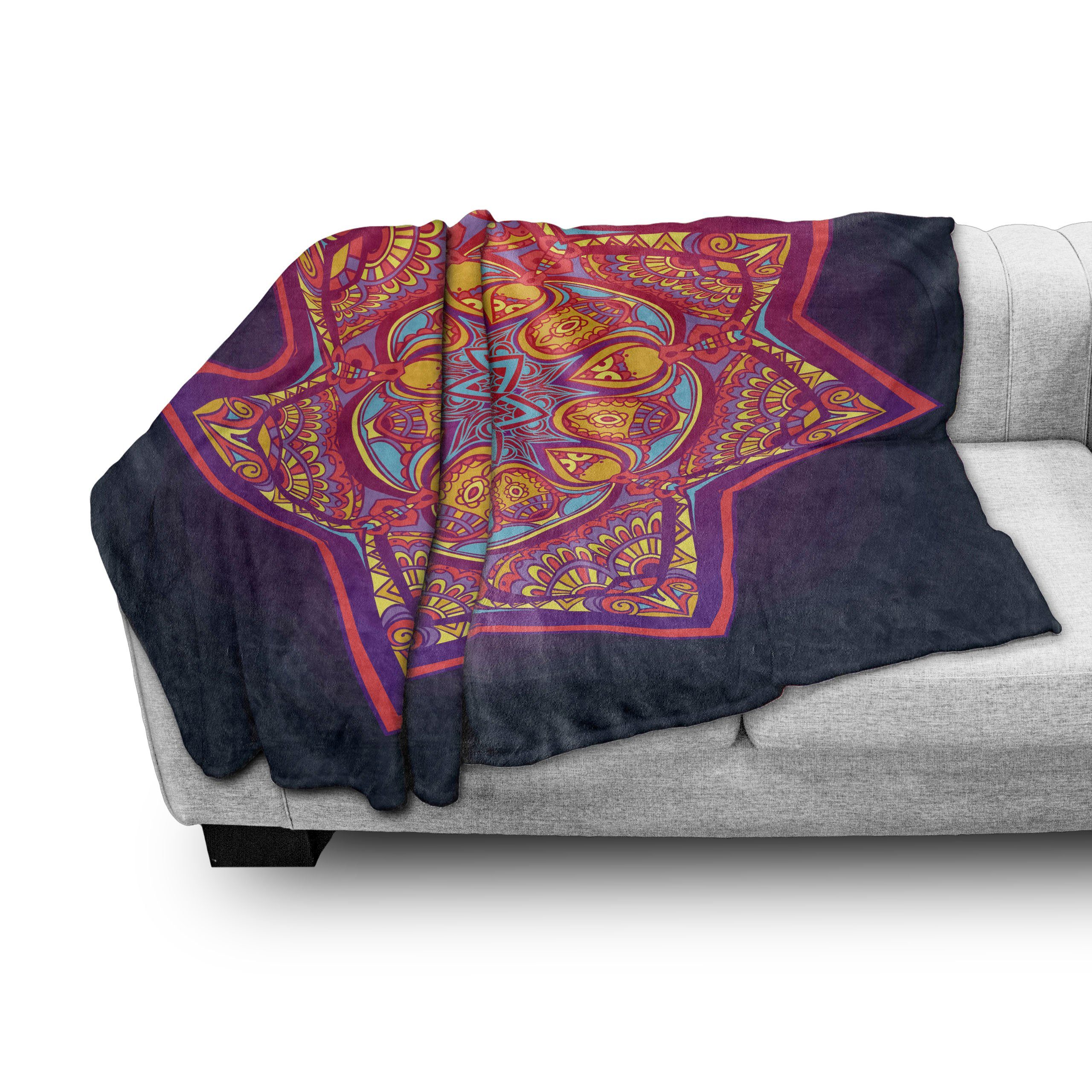 für Geometrische Innen- Blatt Mandala Tibetan Wohndecke den Außenbereich, Abakuhaus, Plüsch und Gemütlicher