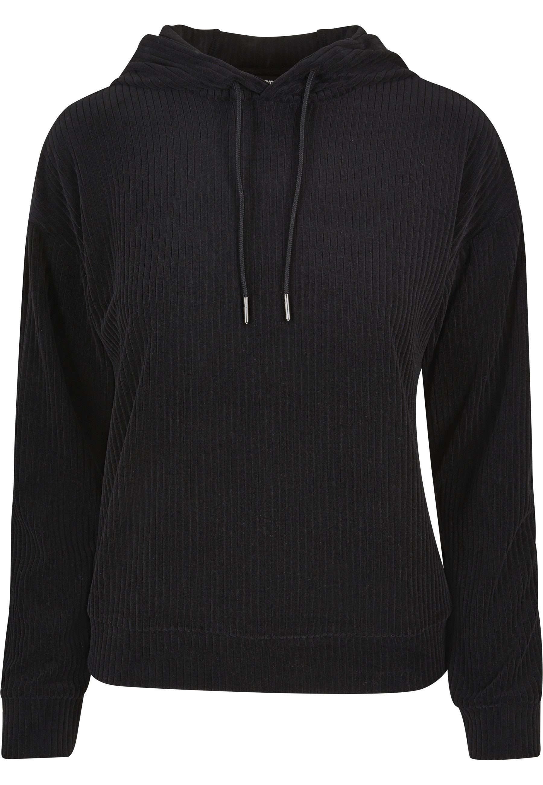 Rundhalspullover Urban Classics Damen Ladies Velvet Rib Hoody