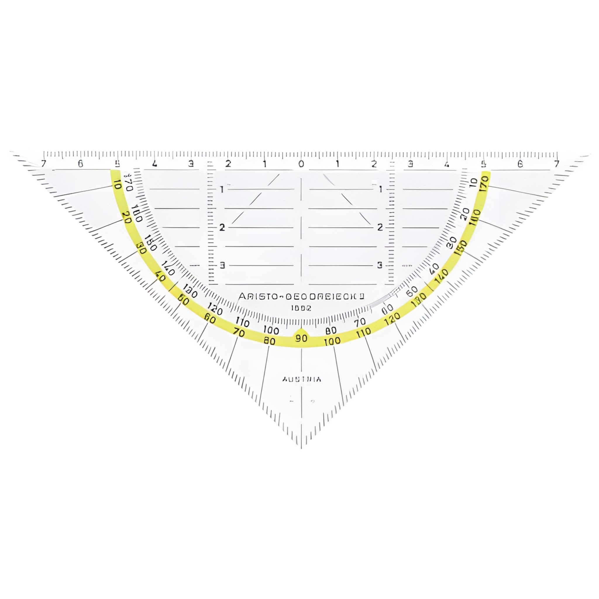 ARISTO Zeichenlineal Aristo Geodreieck 16 cm mit Facette und Tuschenoppen