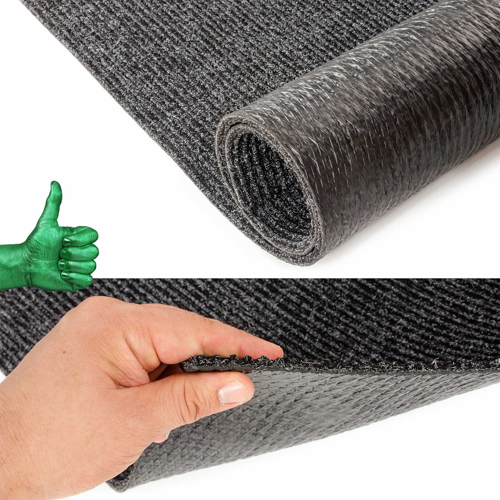 ANRO Fußmatte Türvorleger Schmutzfangmatte STRIBET, eckig, Höhe: 3 mm, Clean-Line Größe 40x60cm – Bild 4 von 4