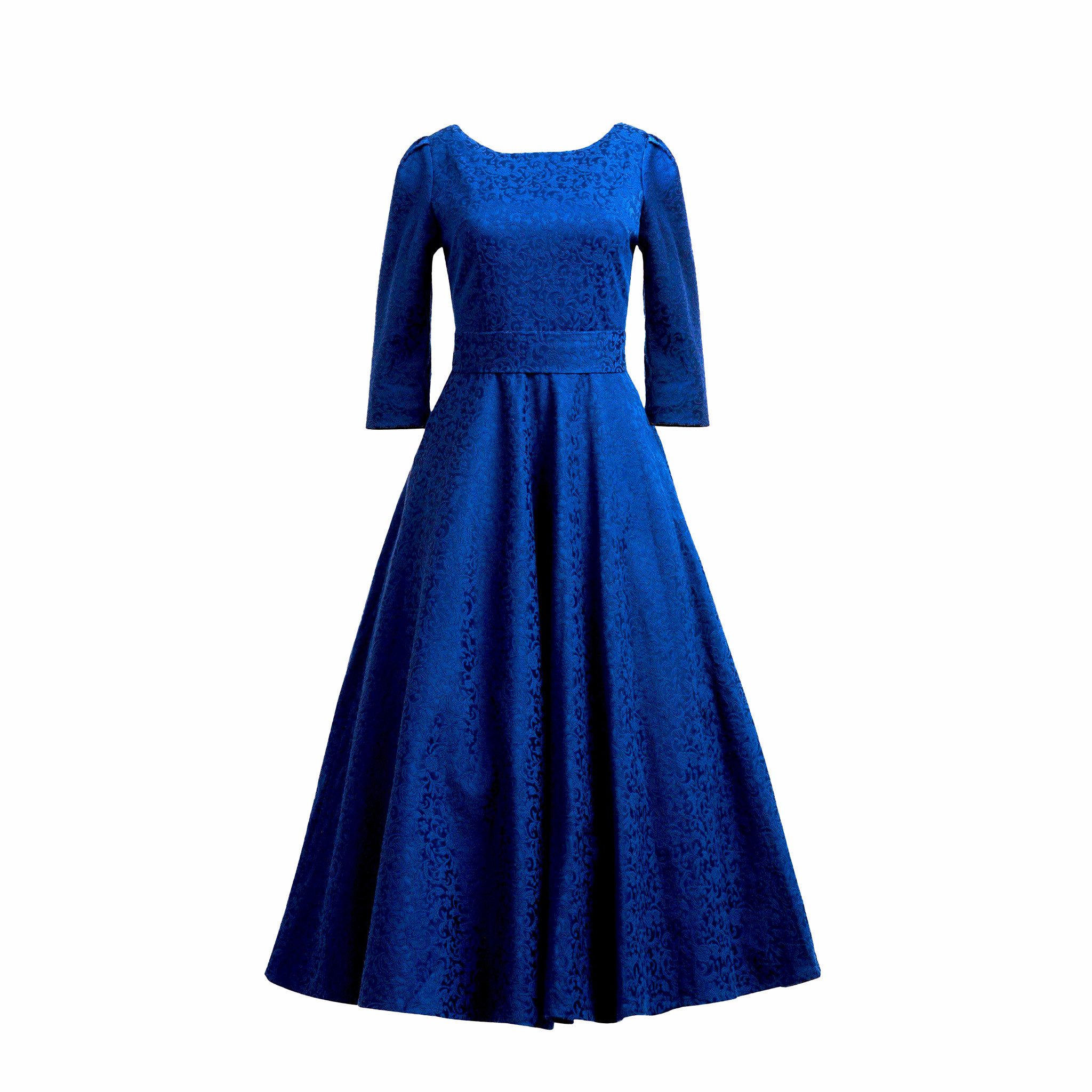 MATSOUR'I Cocktailkleid Alyzee Unifarbe, Jacquard mit Reliefoberfläche – Bild 4 von 4