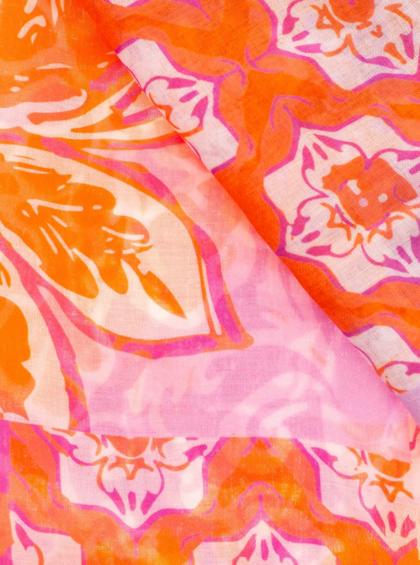 Zwillingsherz Modeschal "Paisley", transparent, aquarell Print, Schriftzug