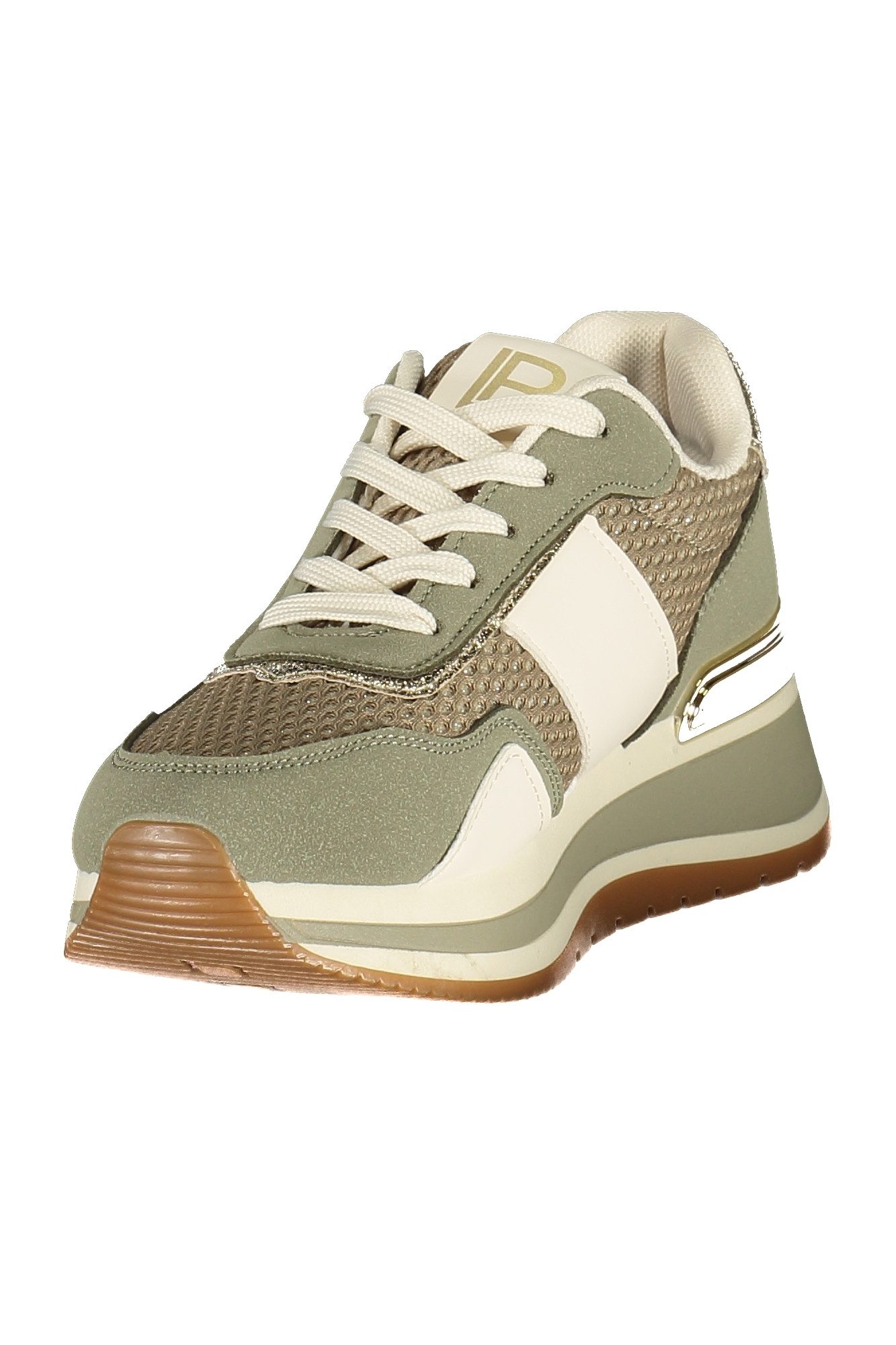 Laura Biagiotti Sneaker Grüne Damensneaker mit goldenen Details und