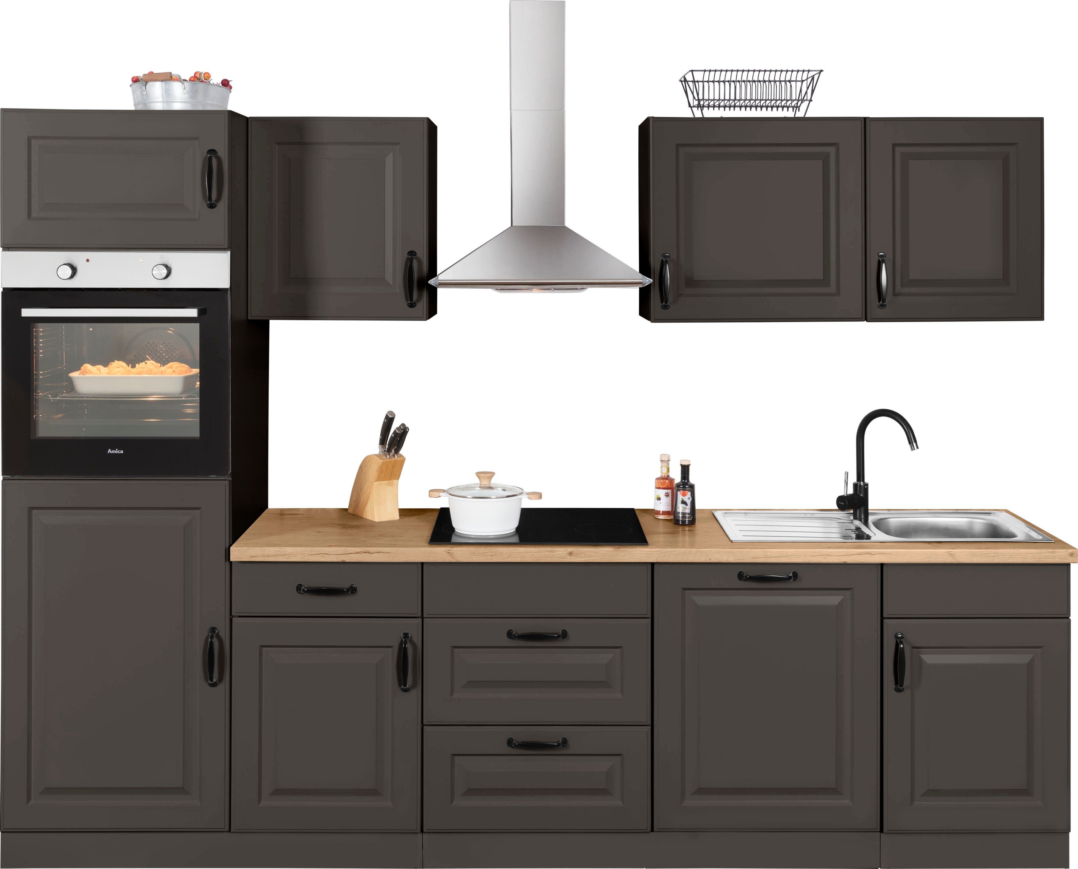 wiho Küchen Küchenzeile Erla, ohne E-Geräte, Breite 280 cm günstig online kaufen