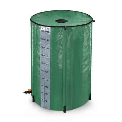 UISEBRT Regentonne Faltbare Regentonne Wasserauffangbehälter Regenwassertank PVC, 200 l, mit Abflussventil