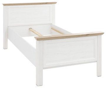 Schlafkontor Komplettschlafzimmer Singlezimmer JASMIN 3-teilig Schlafzimmerset Pinie weiß Nachbildung, (Komplett-Set, 3-St., Kleiderschrank, Einzelbett, Kommode)