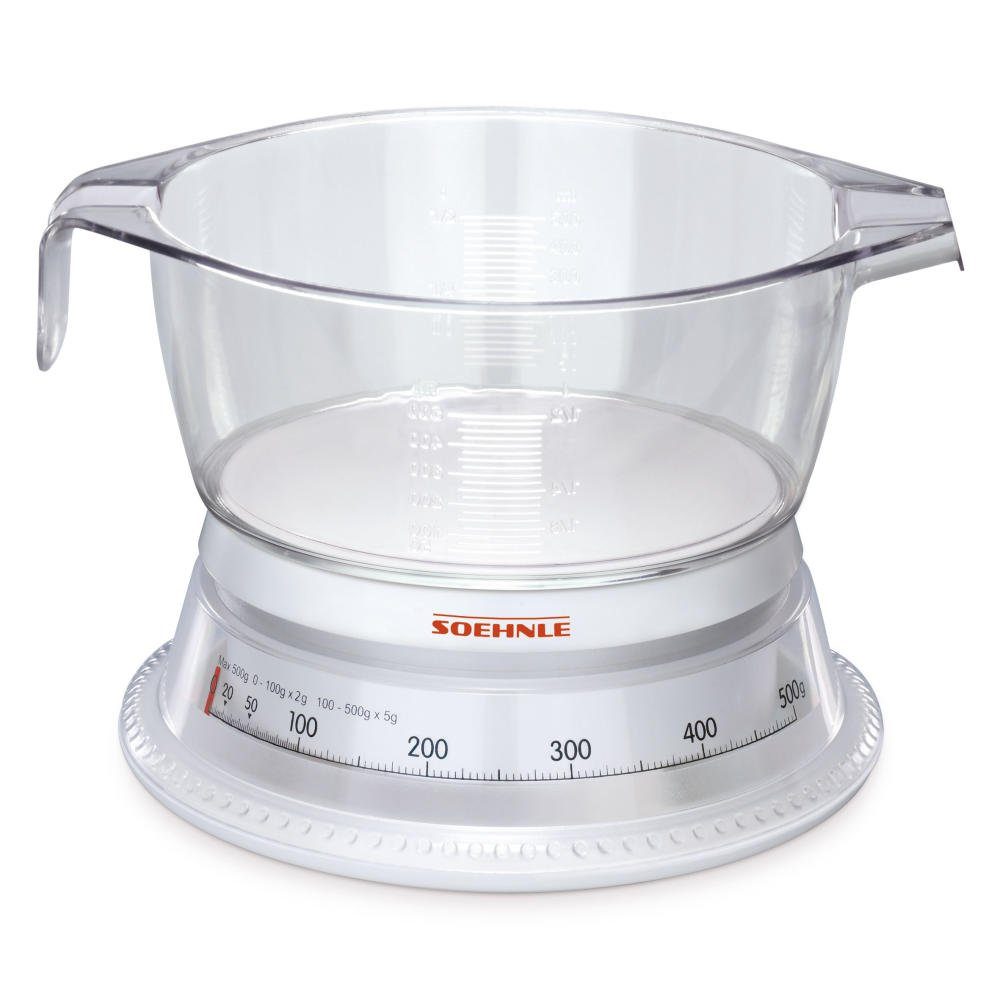 Soehnle Küchenwaage Vario Analog mit Messbecher 65418