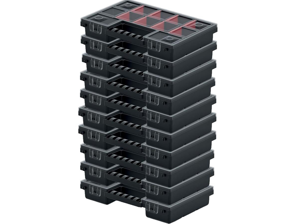 Kistenberg Organizer Nors 10 Stk. KNO30205S (Spar-Set, 10 St., 10er Set), herausnehmbare Trennwände, 287 x 186 x 50 mm
