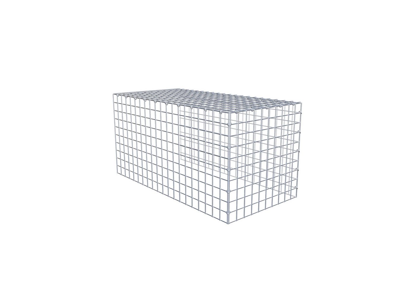 Thumbnail - Gabiona Gabionenzaun Anbaugabione Typ 4 100 cm x 50 cm x 50 cm (L x H x T), Maschenweite 5, (Anbaugabione Typ 4 100 cm x...