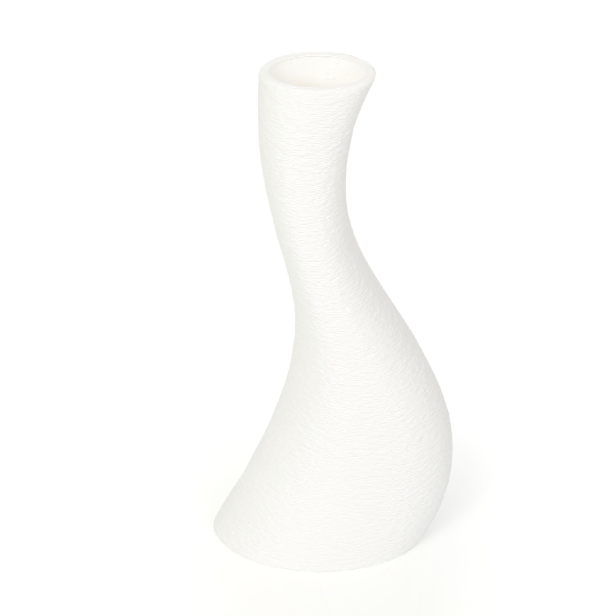 Vase aus White Bio-Kunststoff, & bruchsicher nachwachsenden Dekorative wasserdicht Dekovase Blumenvase Rohstoffen; – Designer Kreative aus Feder