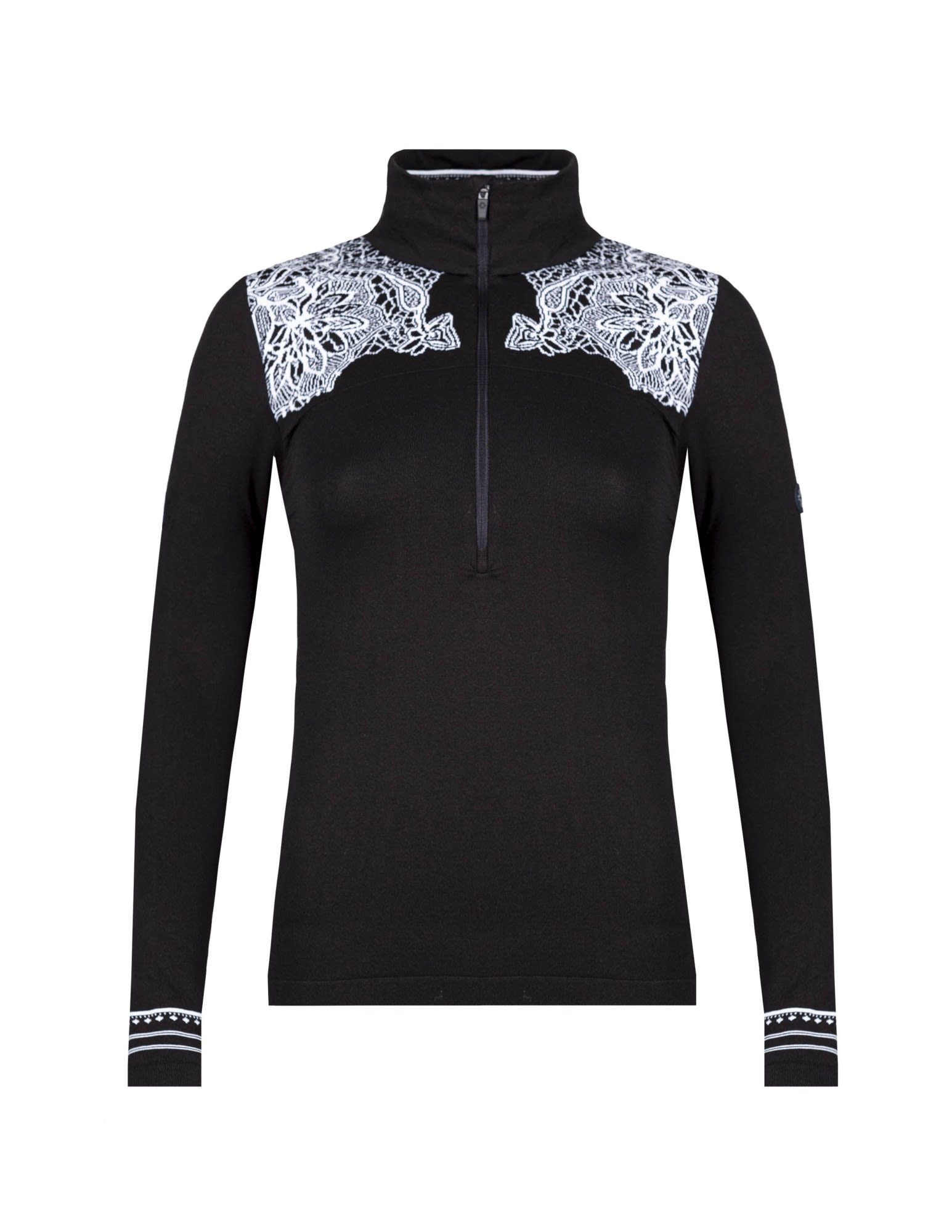 New Zealand Sweater Ofelia Auckland W Fleecepullover Damen Black White Newland 
