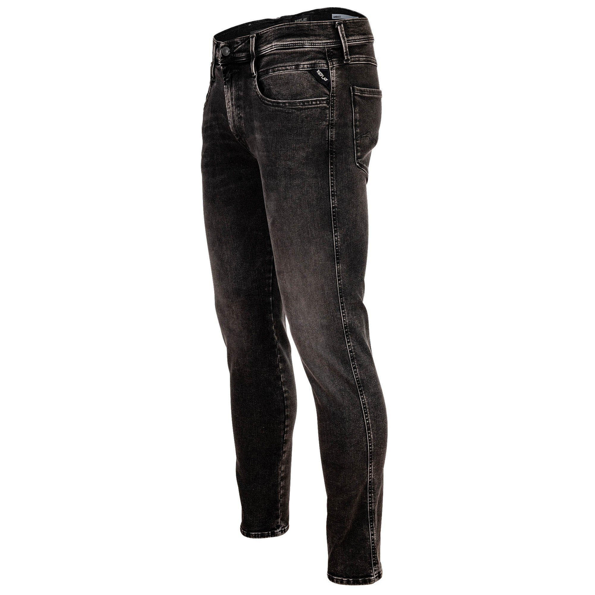 Replay Regular-fit-Jeans Herren Jeans Baumwolle Hyperflex ANBASS