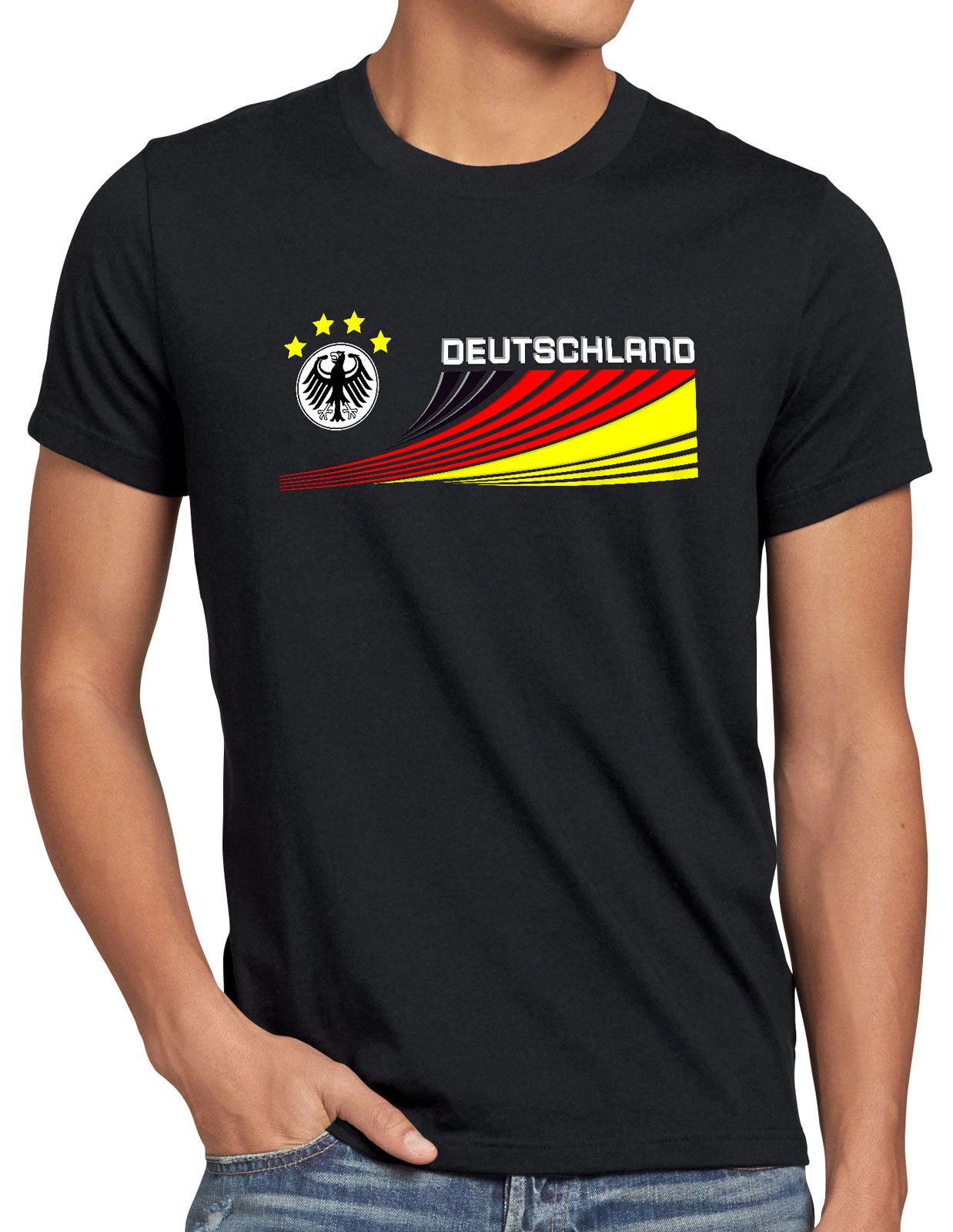 style3 T-Shirt Deutschland Fan WM 2026 Fussball Trikot nationalflagge EM