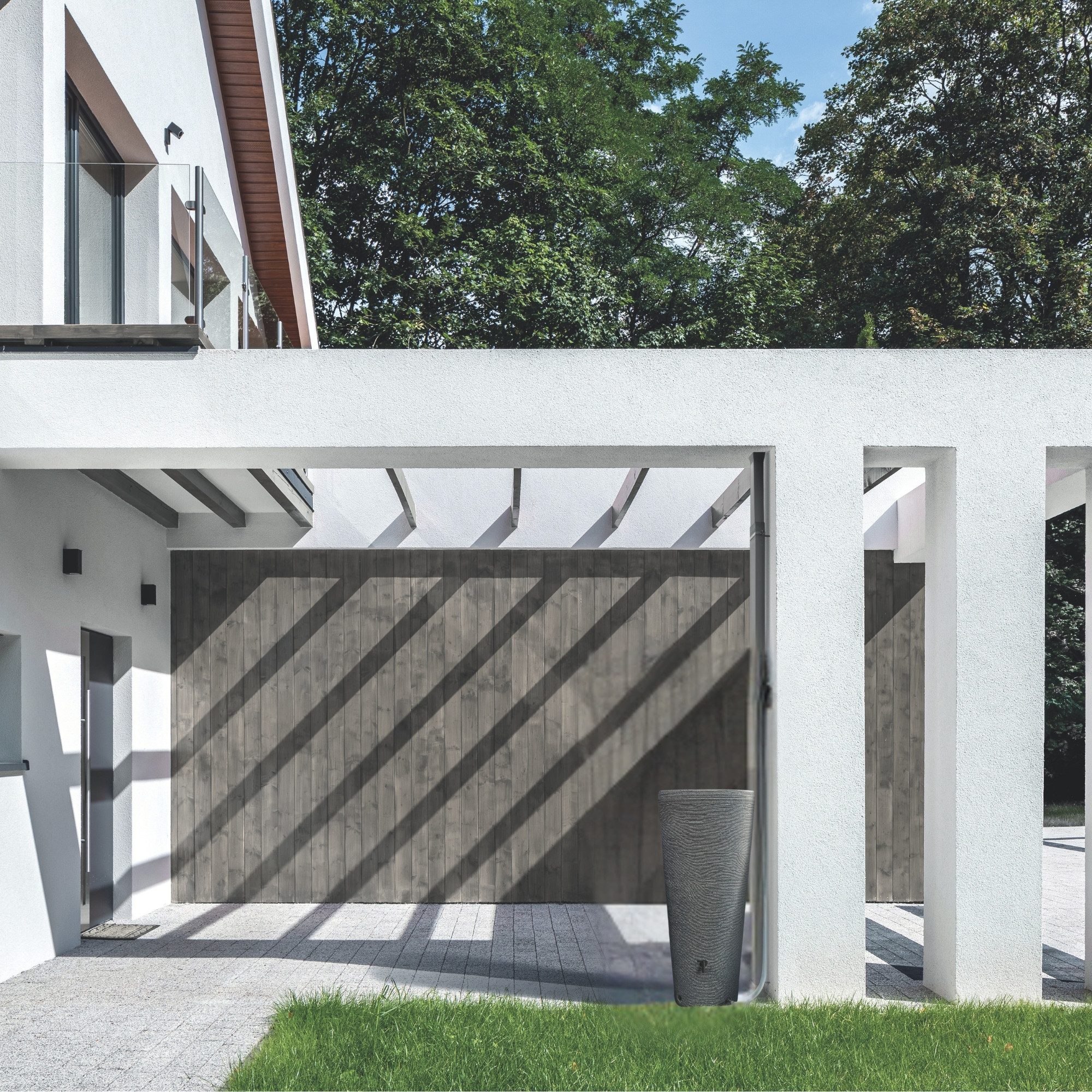 YourCasa Regentonne [Tubo Tank] mit Metallgewinde und Deckel, 120 l, Metallgewinde, Deckel