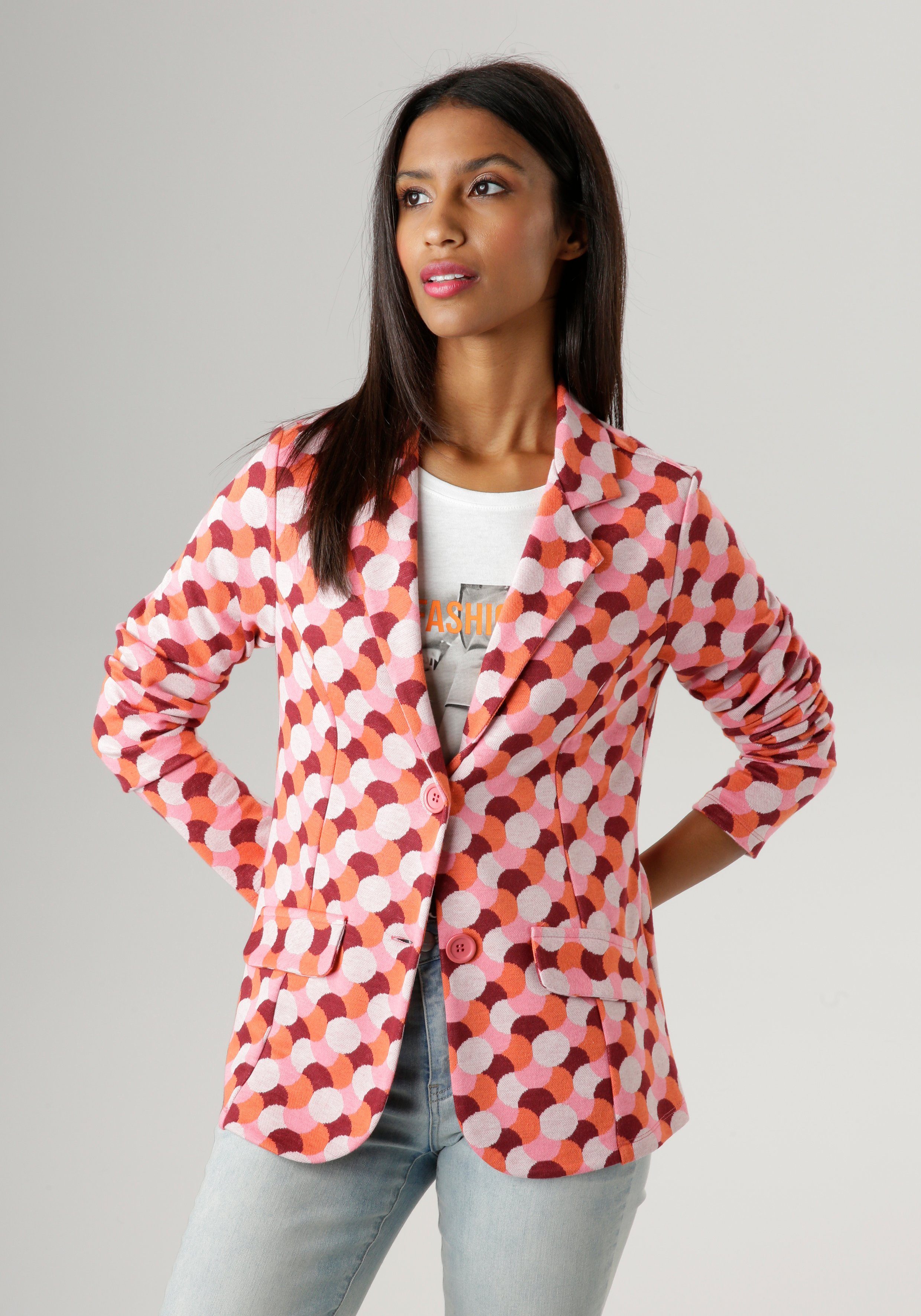 Aniston SELECTED Kurzblazer in Jacquard-Qualität günstig online kaufen