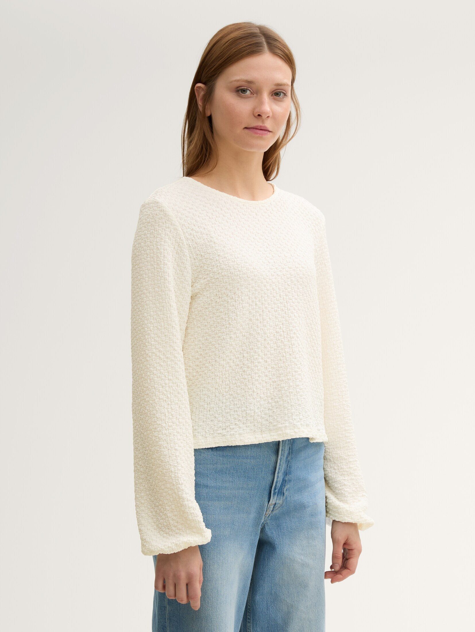 TOM TAILOR Denim Langarmbluse Bluse mit günstig online kaufen