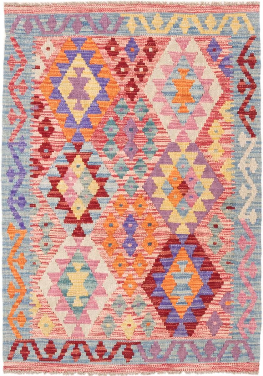 Orientteppich Kelim Afghan 89x125 Handgewebter Orientteppich, Nain Trading, rechteckig, Höhe: 3 mm