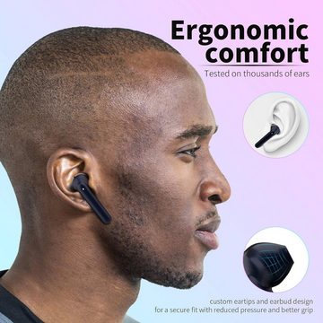 Diyarts wireless Kopfhörer (Touch-Steuerung, Bluetooth, 40h Akkulaufzeit, Dual-Mikrofon Rauschunterdrückung, Graphene-Treibern)