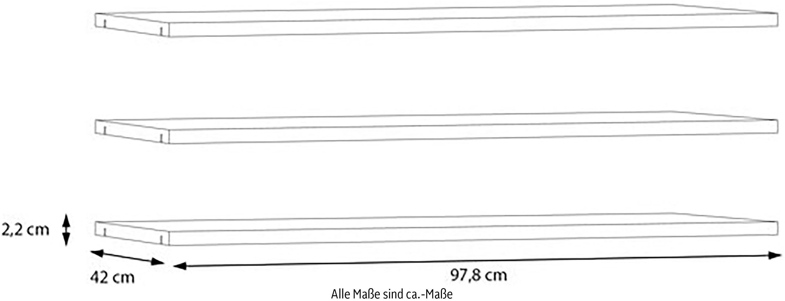 FORTE Einlegeboden, Einlegeböden 2,2 cm Stärke, optional bestellbar, 3er Set