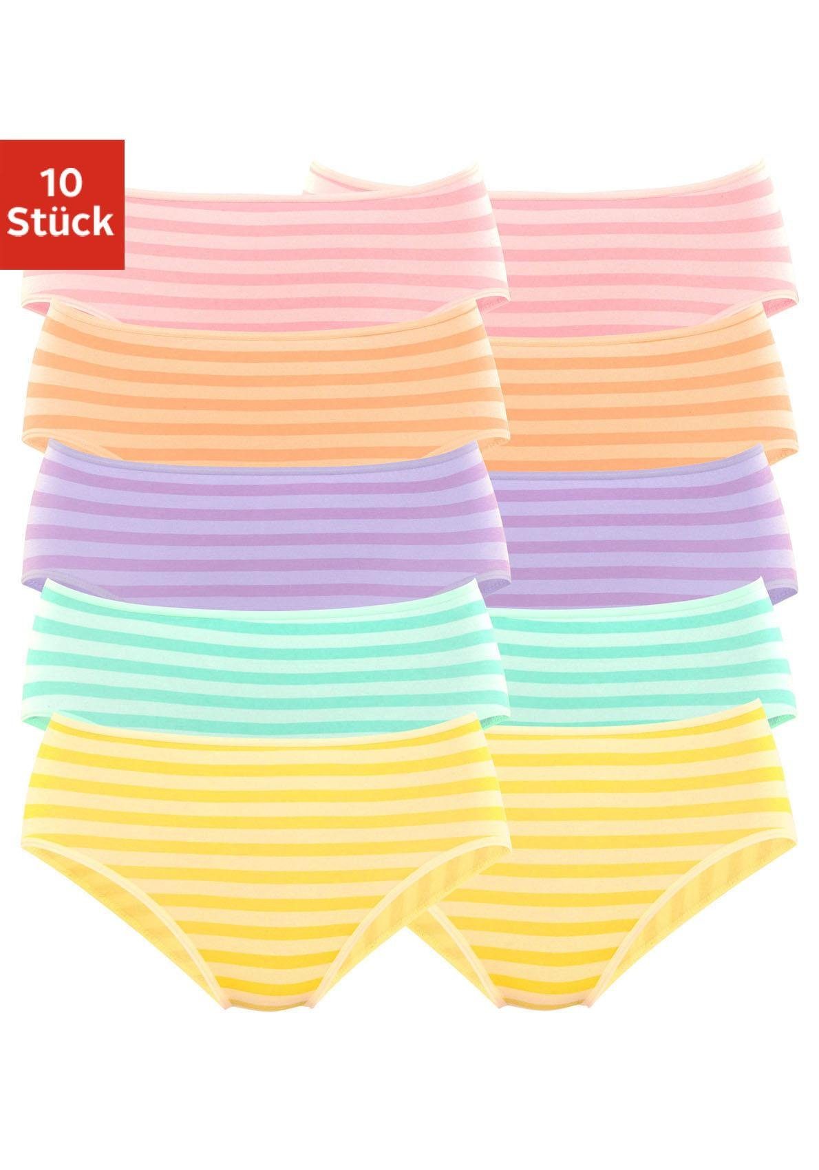 petite fleur Jazz-Pants Slips (10er-Pack) aus elastischer Baumwolle