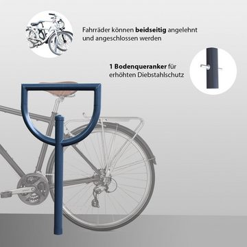 TRUTZHOLM Fahrradständer 2x Fahrradanlehnbügel 118x56cm aus Stahl zum Einbetonieren Anthrazit