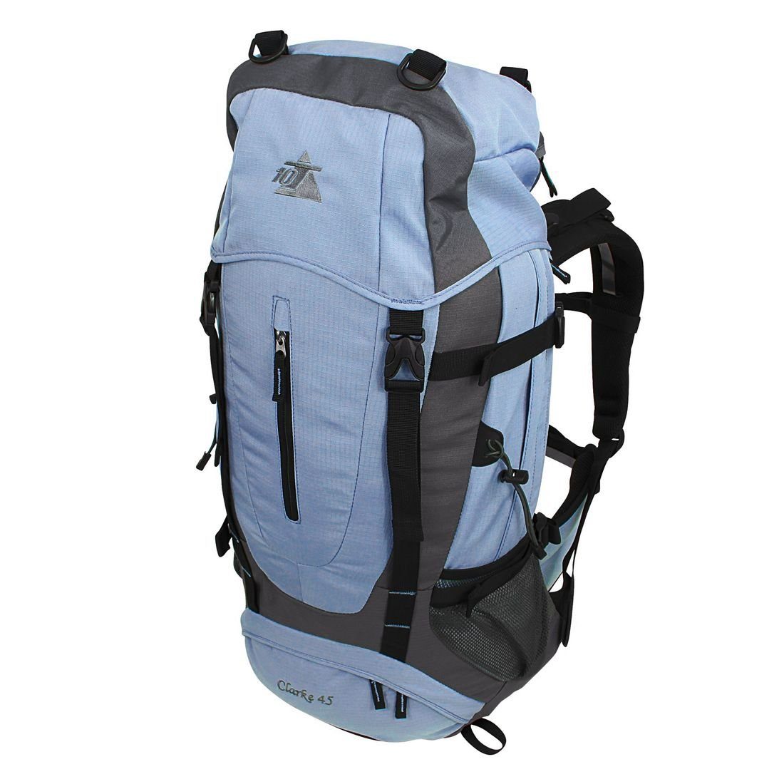 Regenschutz, - Touren-, Liter, Clarke Wander-Rucksack 1350g 10T 45 Funktions-Staufächer, 45 Wanderrucksack 10T