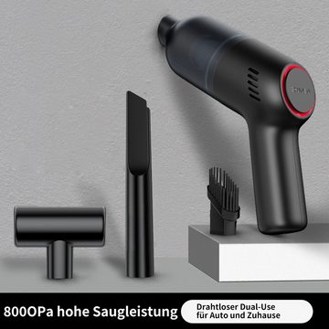 Novzep Akku-Handstaubsauger 9000Pa Drahtloser Auto-Staubsauger,Mit Bodenbürste, Flachdüsenbürste
