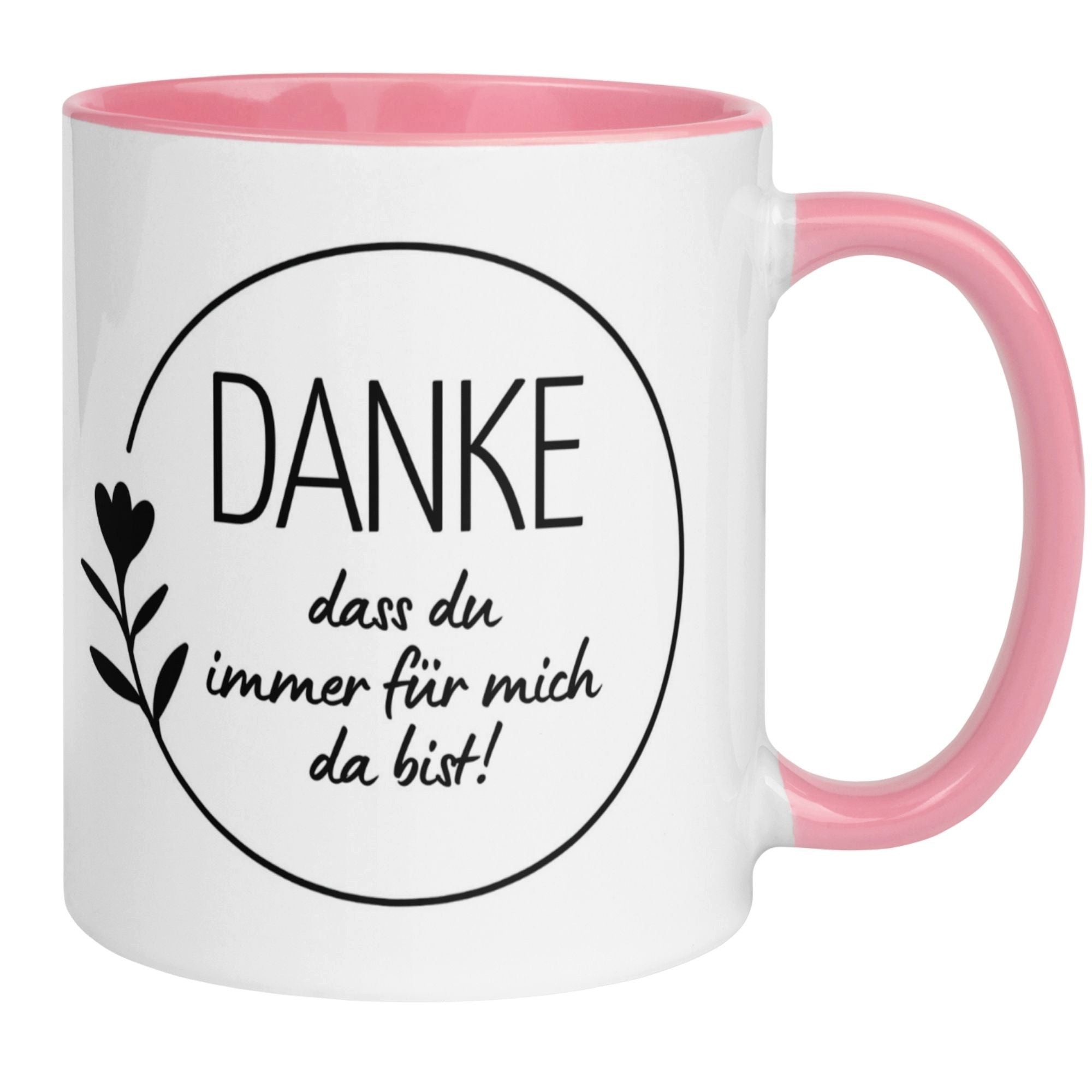 Momentals Tasse Danke – „Danke dass du immer für mich da bist“ – Dankeschön Geschenke, Gratis Versand · Links-&Rechtshänder · Spülmaschinenfest