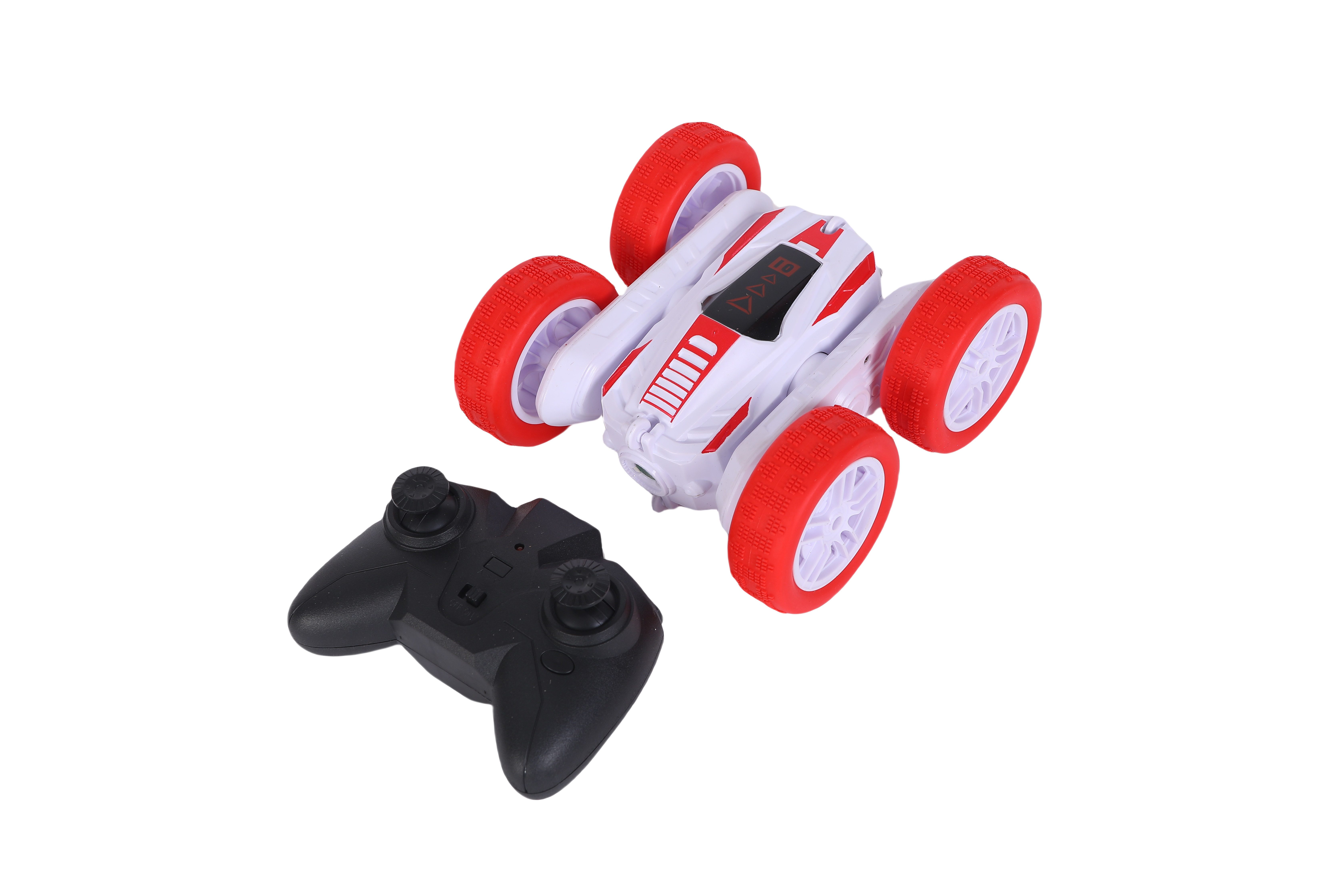 FUNFY RC-Auto Racing Stunt RC-Spielzeugauto mit Allradantrieb (Anti-Rutsch-Vakuum-Reifen, Nebelspray & wiederaufladbare Batterie, Mit 360-Grad-Drehung, Off-Road, doppeltem Seitenantrieb), Hohe Geschwindigkeit, All-Terrain & bis zu 40 Min. Batterielaufzeit.