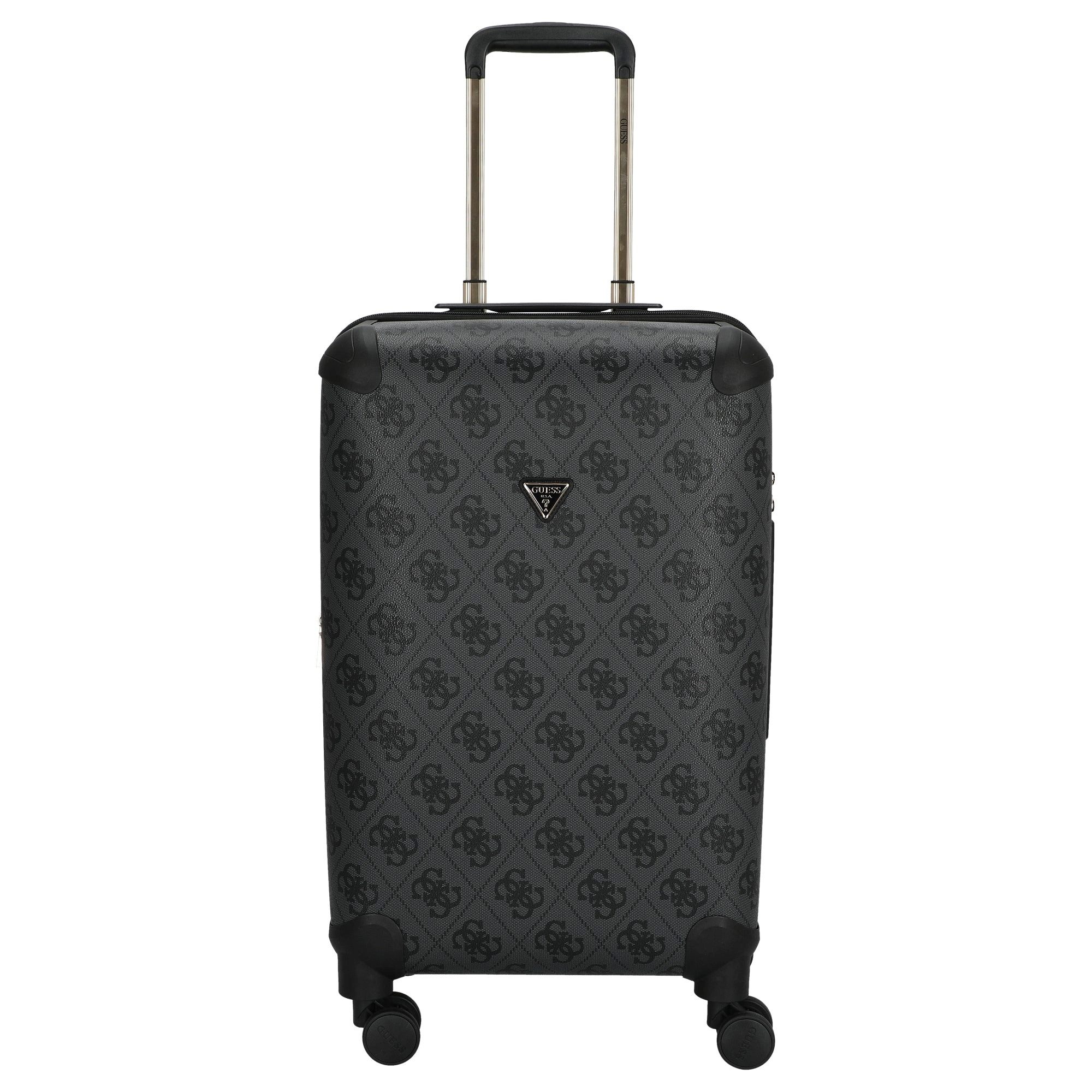 Guess Koffer Berta 22 IN - 4-Rollen-Trolley 64 cm erw. (coal logo), 4 Rolle günstig online kaufen