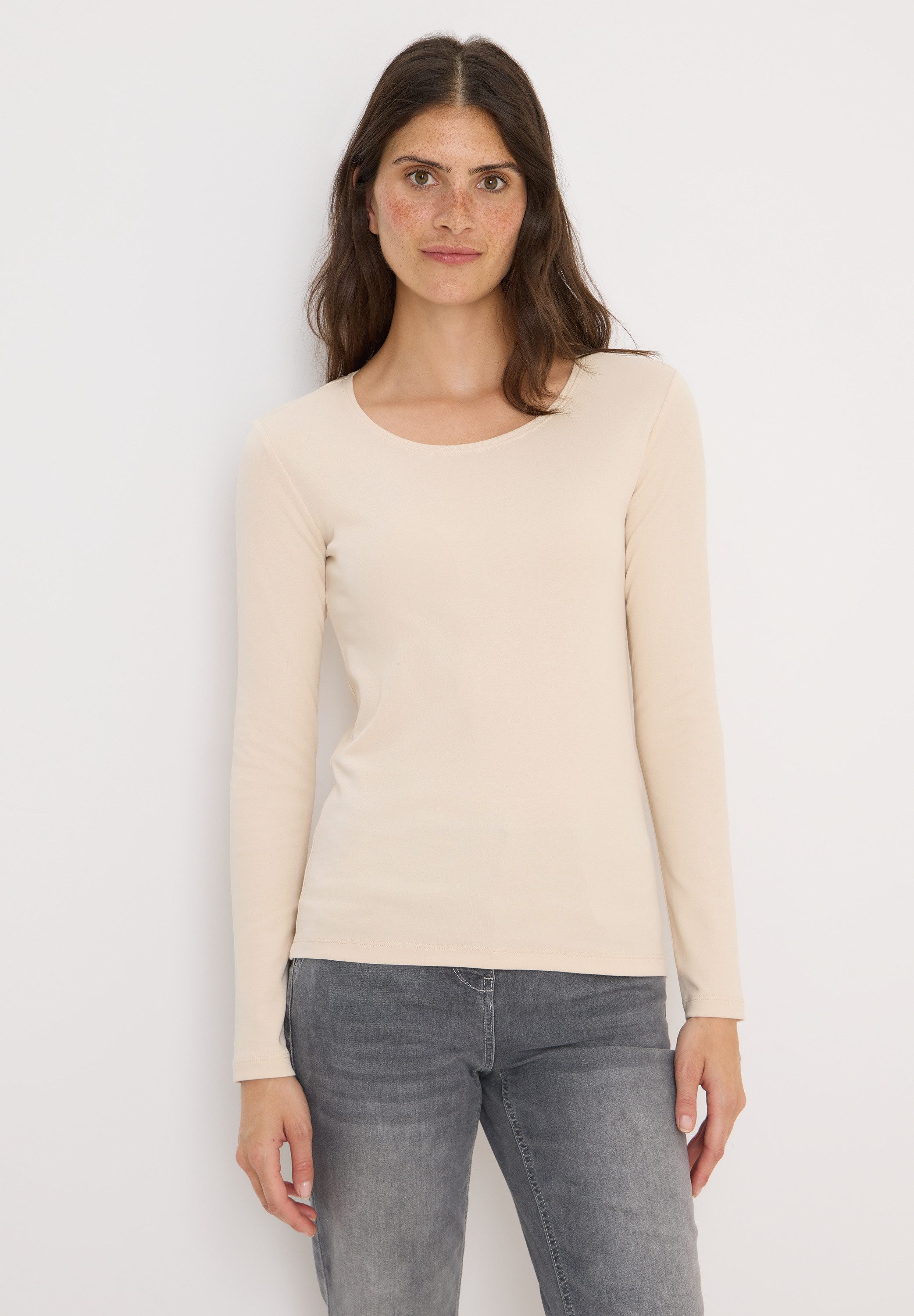 CECIL Langarmshirt aus reiner Baumwolle