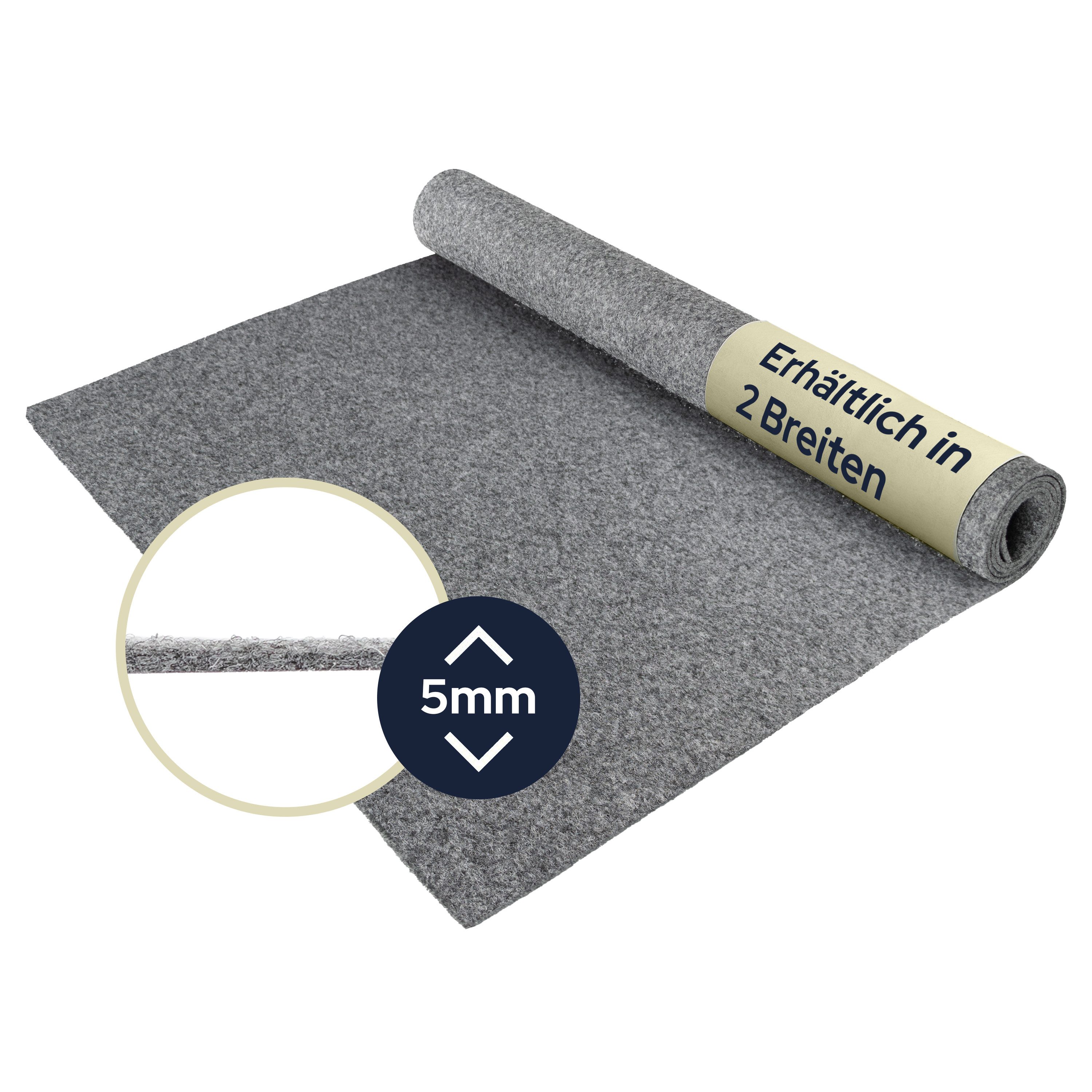 Primaflor-Ideen in Textil Teppichboden Nadelfilz REWIND, Gesamthöhe 5 mm, Made in Belgium, rechteckig, Breite 200 cm, Uni Farben, robust & strapazierfähig