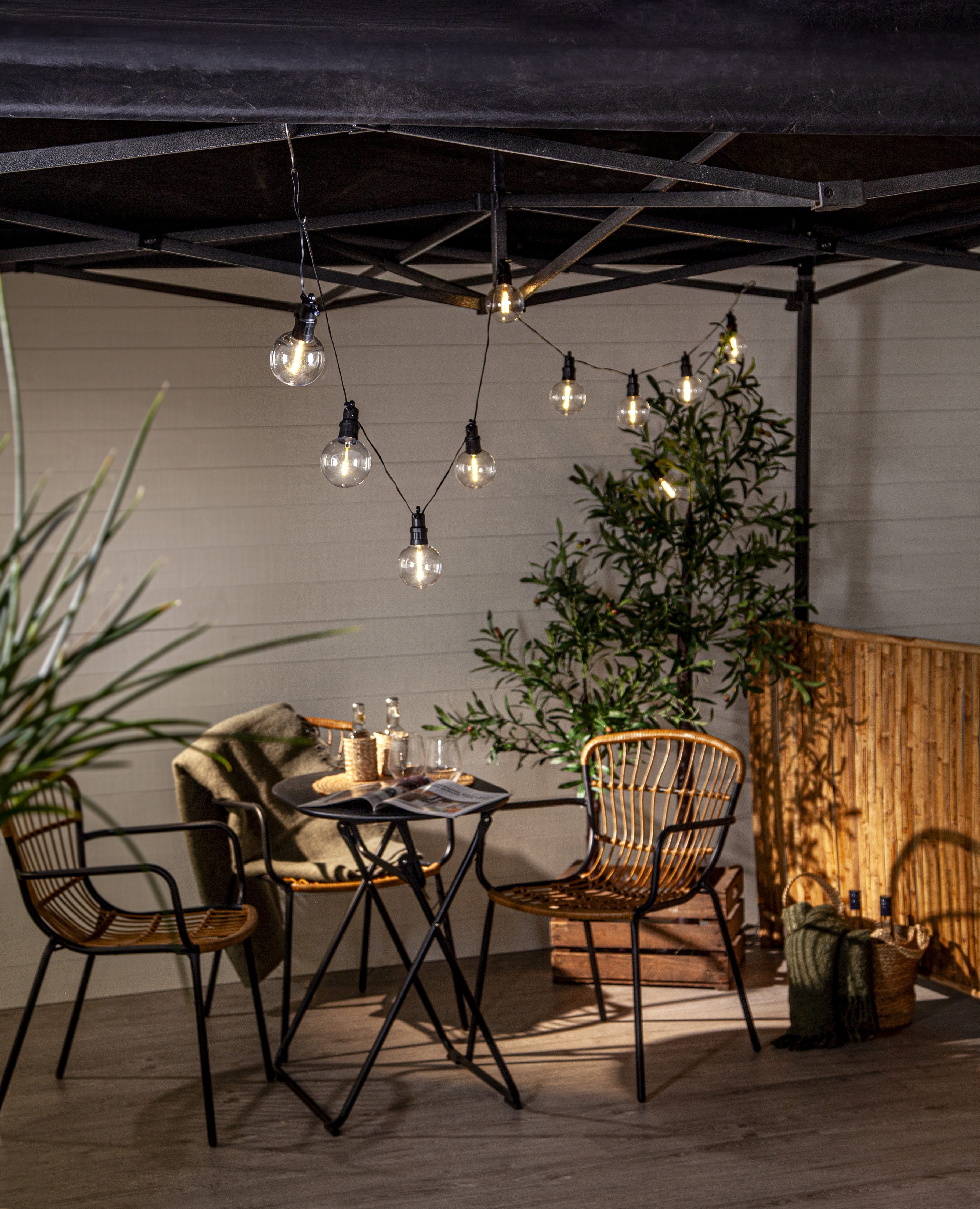 STAR TRADING LED-Lichterkette Circus Nevada, 10-flammig, Kunststoff, ca. 450x14 cm, 5m Zuleitung, Trafo, outdoor